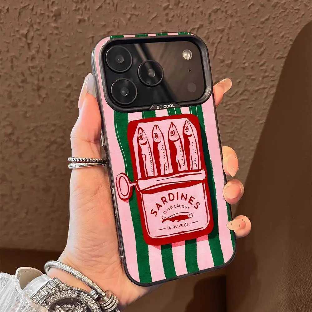 Phone Case For iPhone 17161514131211ProMaxPlusEAirMini Black Tpu Fish Funny Sardines Soft Cover H251203