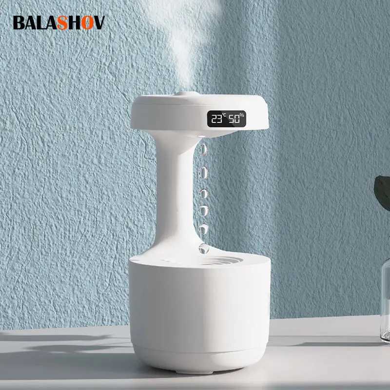 Air Humidifier Water Droplet Anti-Gravity trasonic Cool Mist Maker Night Light Weightless Sprayer with LED Night Light C251204