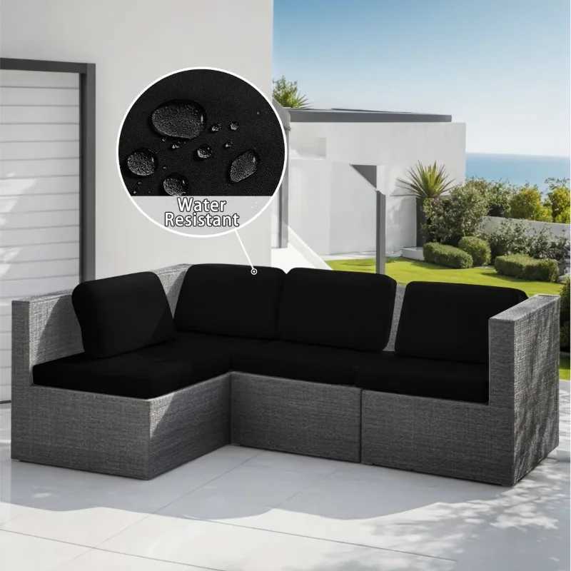 Waterproof Stretch Sofa Covers Outdoor Cushion Slipcovers Elastic Patio Furniture Protector Living Room Sectional Sofa Sets M251204 - view 7