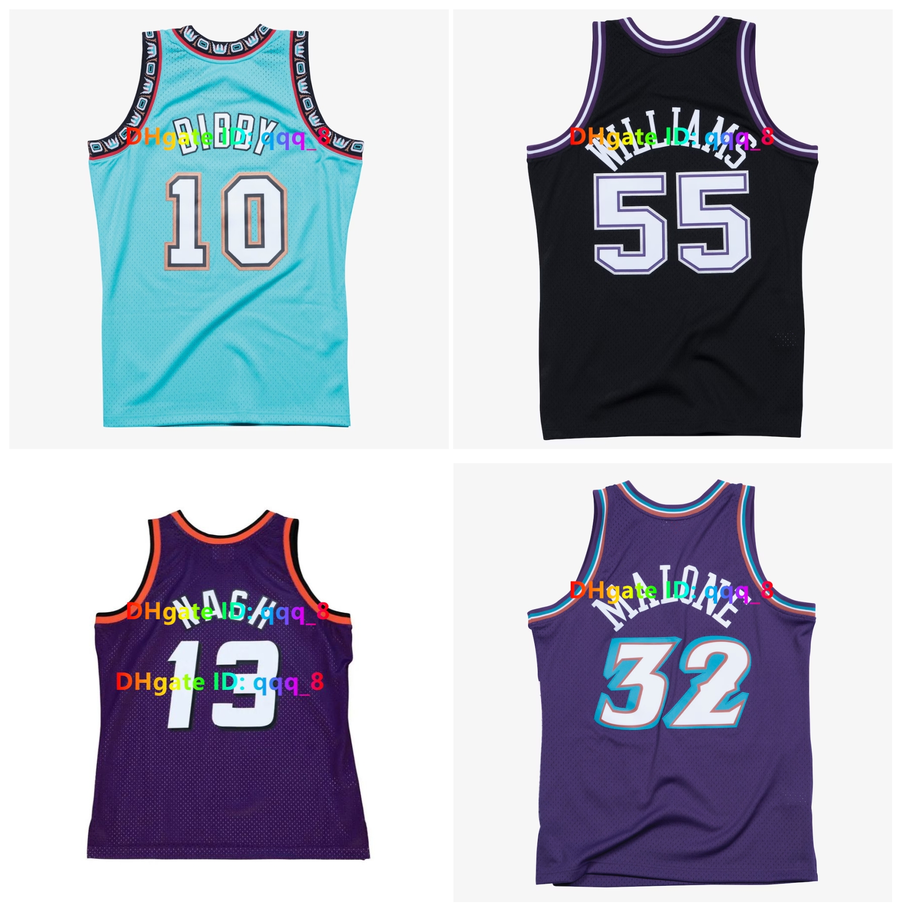 Charles Barkley Suns Retro Basketball Jersey Steve Nash John Stockton Jazzs Karl Malone Chris Webber Kings Williams Grizzlie Mike Bibby Peja Stojakovic Size S-XXL