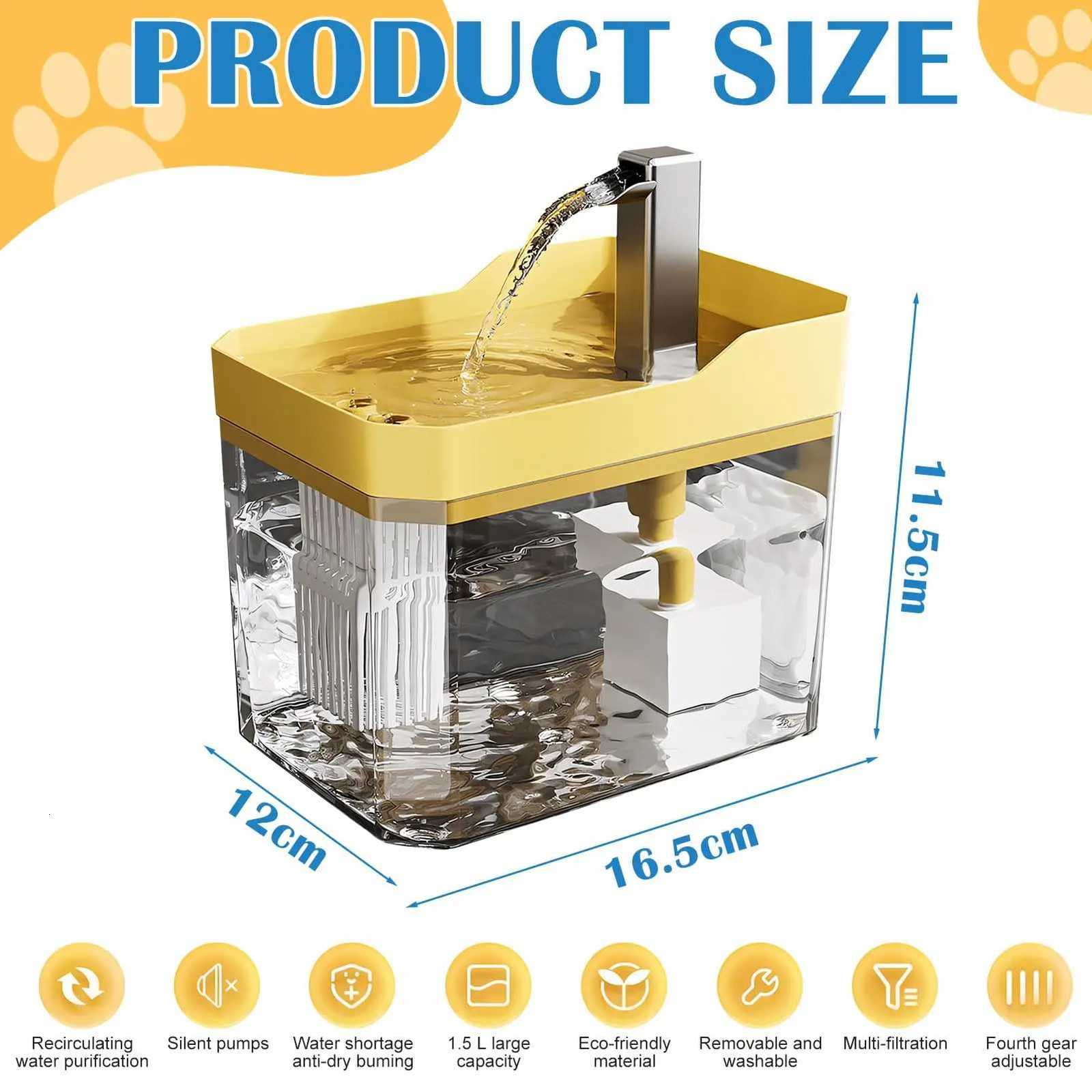 Cat Water Fountain Automatic Water Dispenser USB Live Circulation Filter Pet Drinker Quiet Pet Water Fountain Cat Small Pet M251204
