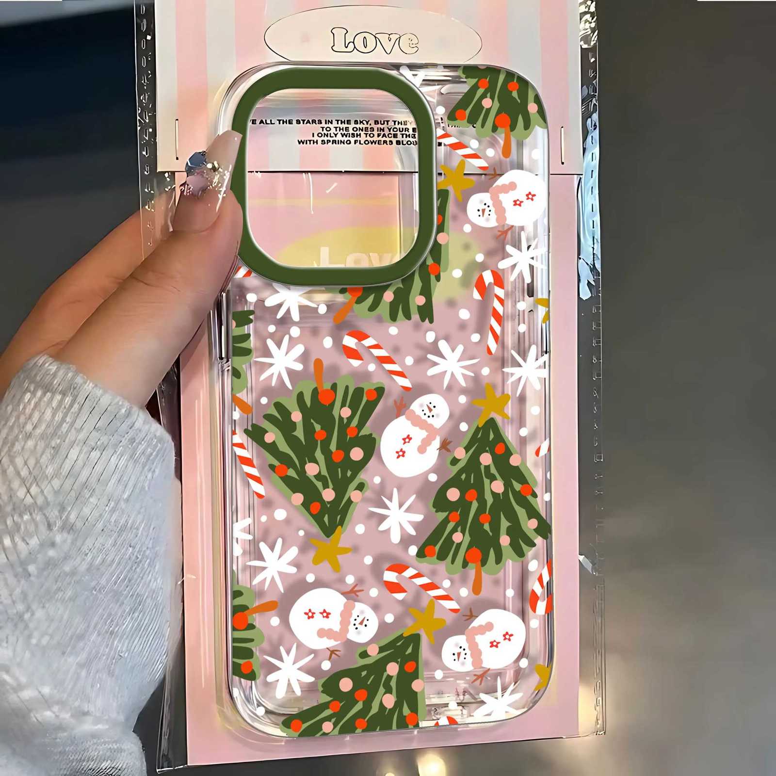 Cute Christmas Silicone Case For iPhone 16 Pro 15 14 17 13 12 11 Pro Max 7 8 Plus 16E 17 Pro Shockproof Transparent Soft Cover H251203