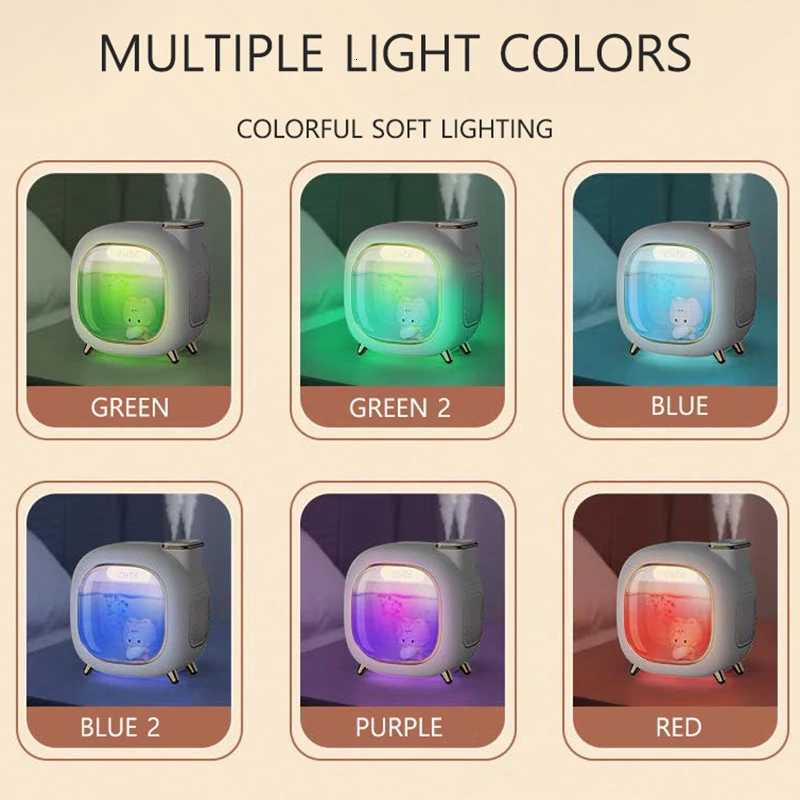 Moe Wa Humidifier Mini USB Double Spray Air Humidifier He Bedro Night Light Ara Hydration Spray Air Humidifier Small Gift C251204