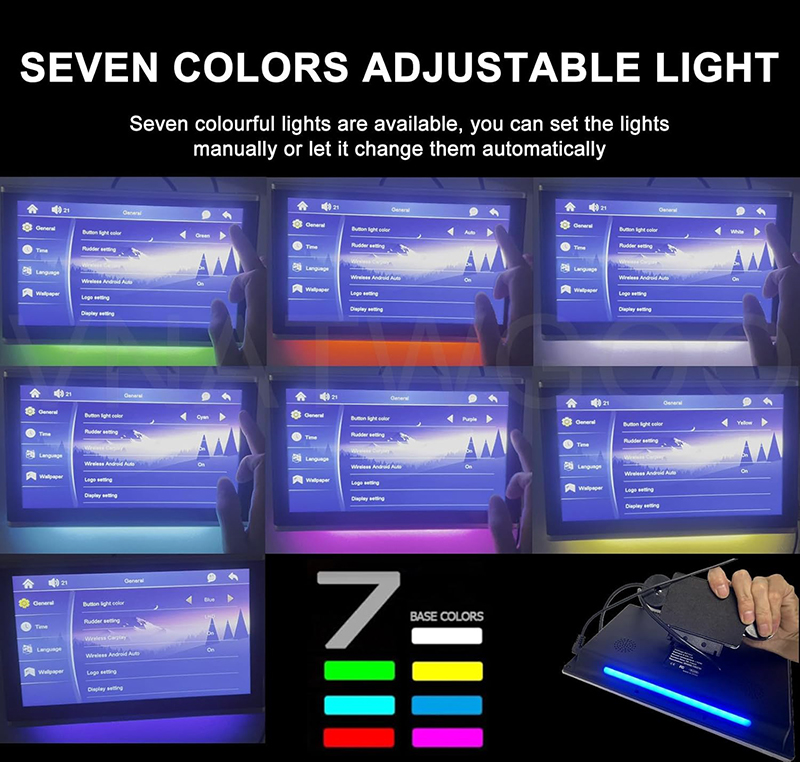 10.1" Car Headrest Monitor With Carplay Android Auto Mirror Link Vehicle IPS Touch Screen Back Seat Player Entertainment Device for Watching TV, 