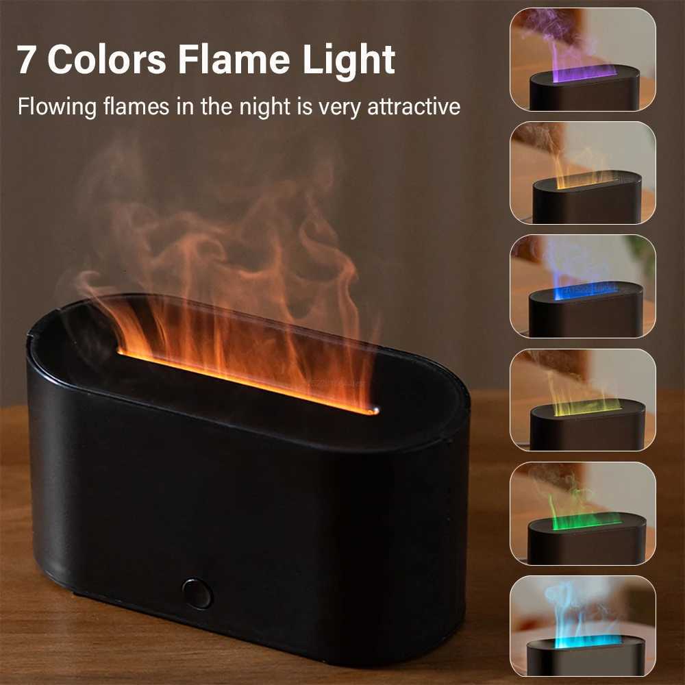 Ara Diffuser Flame Air Humidifier USB Desktop for Household Bedro Fragrance Essential Oil Diffuser with Colorf Night Light C251204