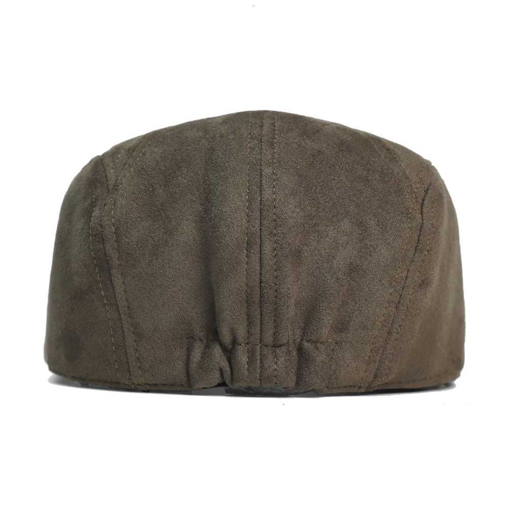 Winter Autumn Vintage Newsboy Cap Hat Men Women Casual Beret Solid Cap PU Leather Flat CapsXJ251204 - view 7