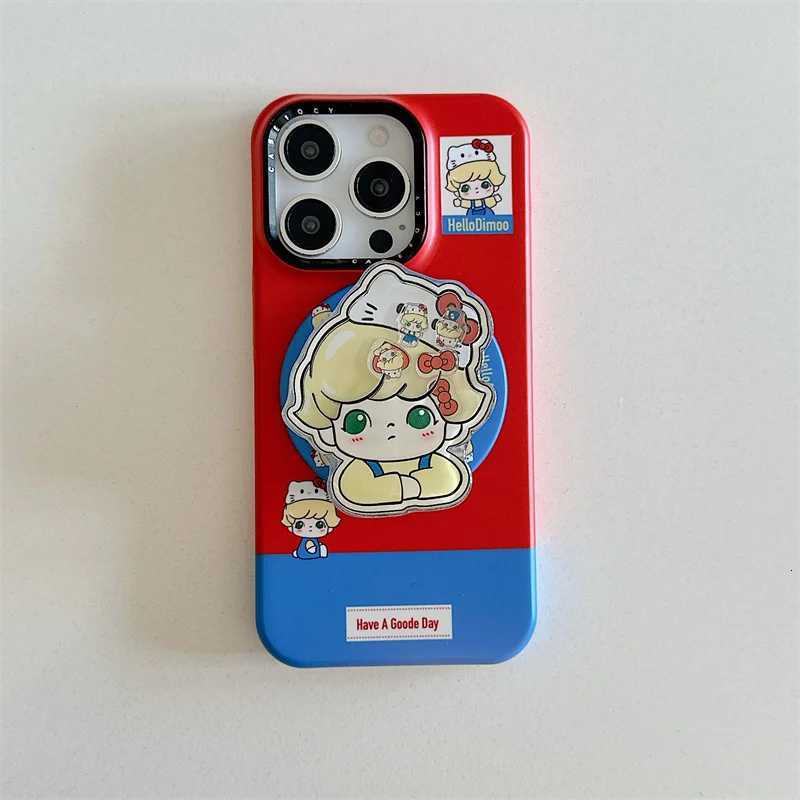 Kawaii Cartoon Girls Magnetic Phone Case For iPhone 17 Pro 16 15 14 Pro Max Cover with Stand Cute Protective Cases For C H251203