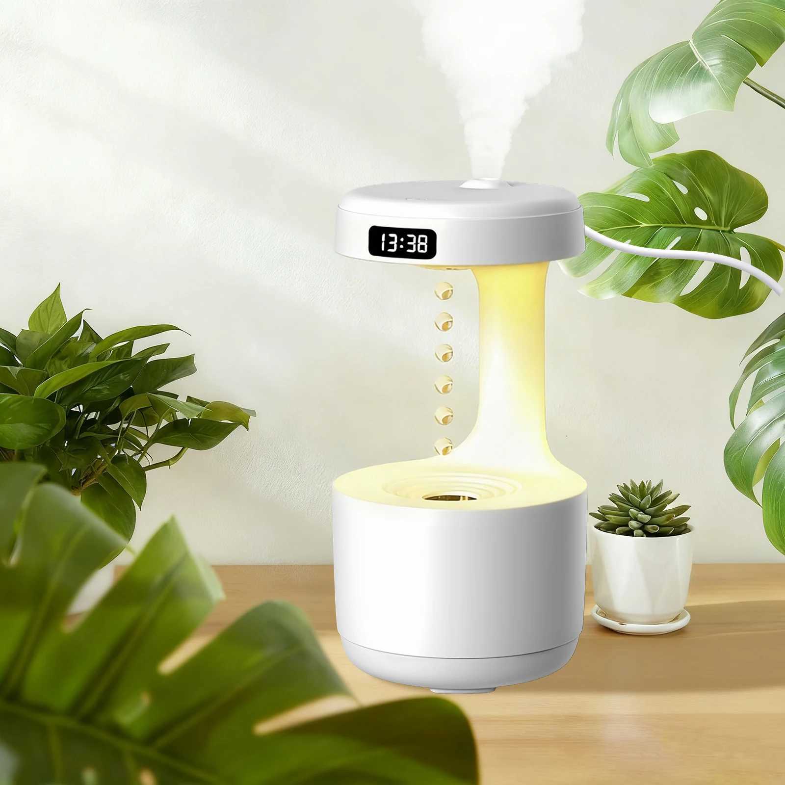 TOKA Anti Gravity Humidifier LED Smart Display Sn W Light Night Light Water Drop Backflow for Off Bedro Yoga He C251204
