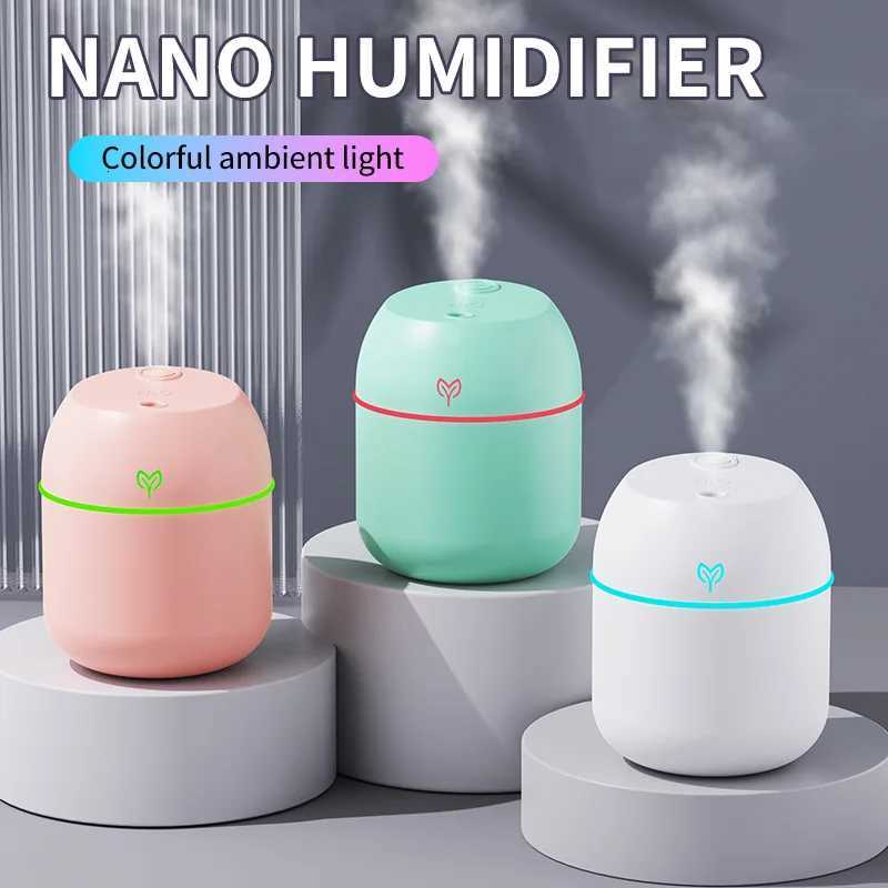 Portable USB trasonic Air Mini Humidifier Essential Oil Diffuser Car Purifier Ara Anion Mist Maker with LED Lamp Lighting C251204