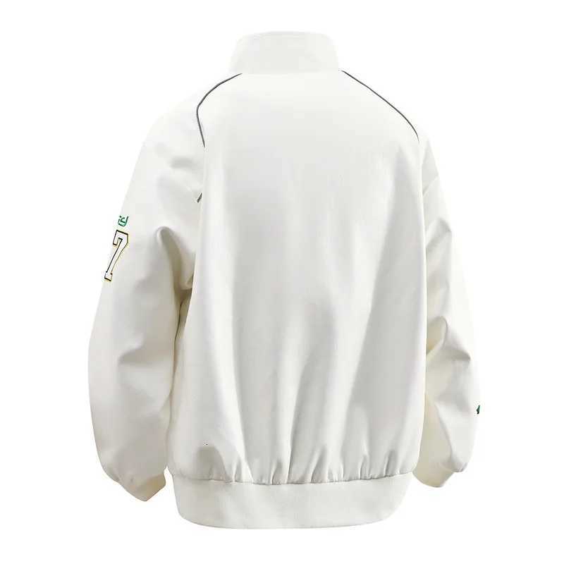 Man Coat Autumn New High Street Letter Printed Stand Collar Men Jacket Motorcycle Punk Long Sleeve Versatile Male OuterwearT251204