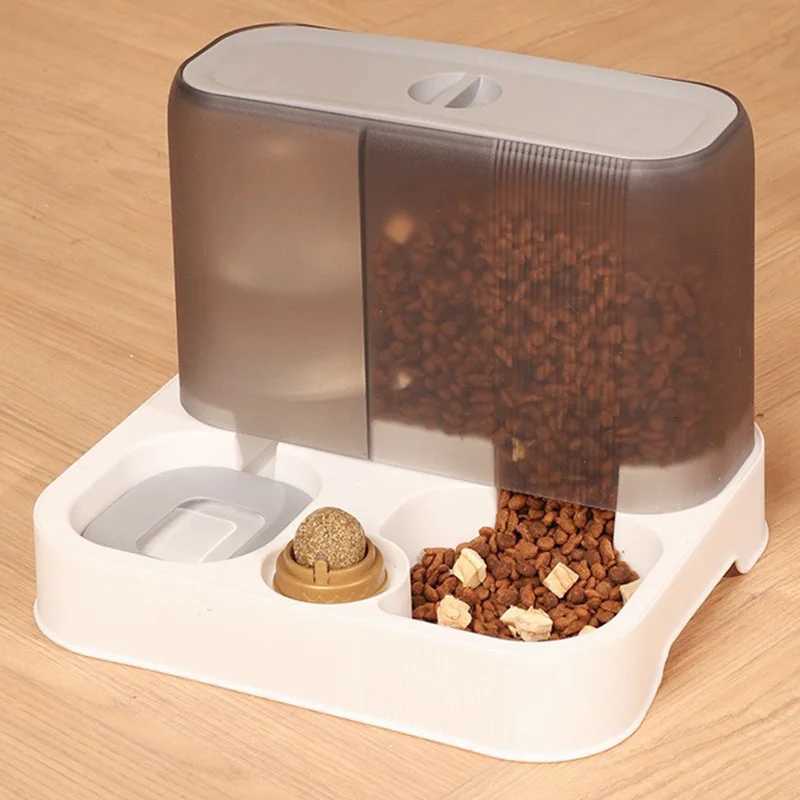 Automatic Feeder Dog Cat Food Bowl With Water Fountain Large Capacity Pet Food Storage Dispenser Container Puppy Pet Accessories M251204