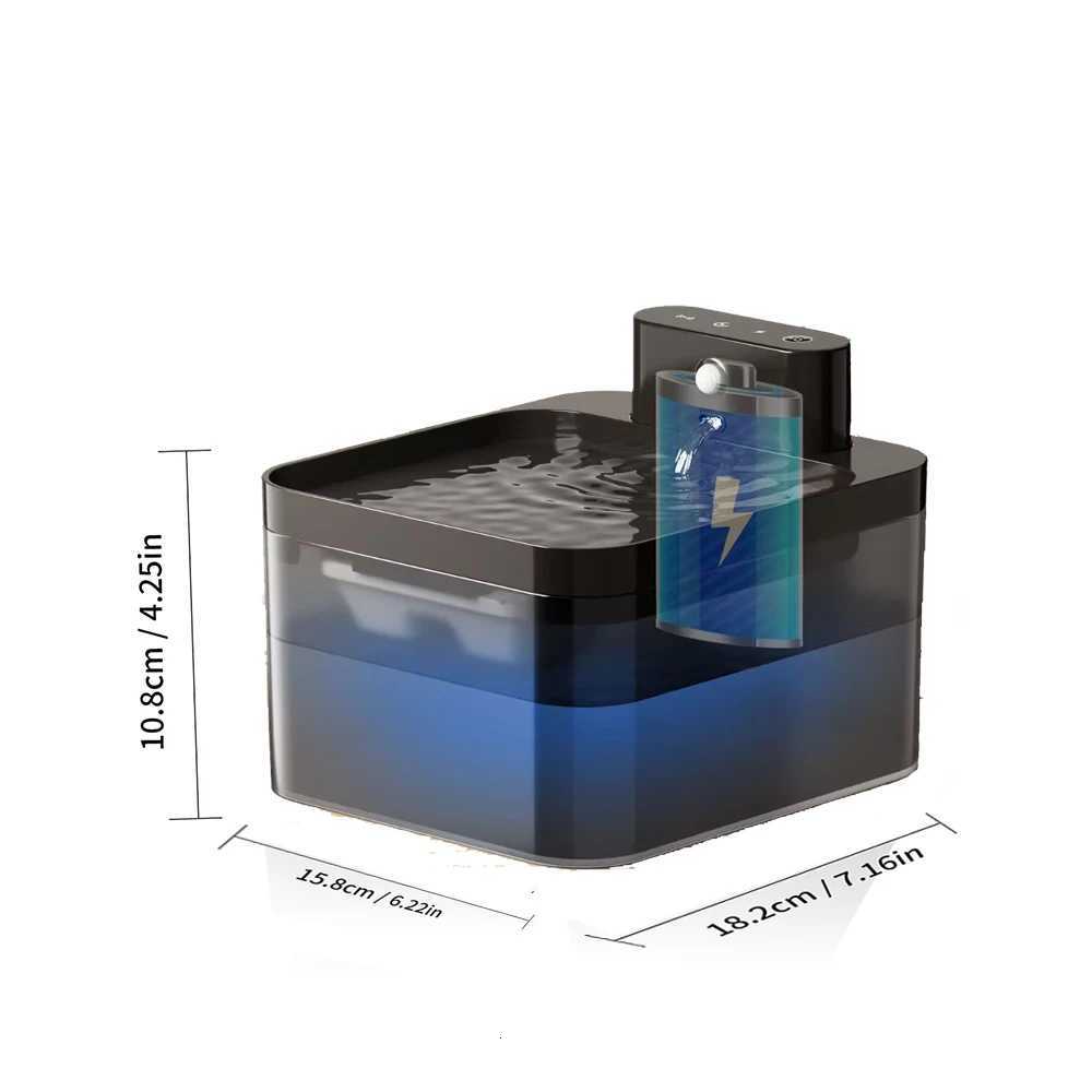 Automatic Pet Water Fountain 2000mAh Wireless Cat Water Dispenser 22L Infrared Sensor Smart Dog Drinkier Filter Fountain M251204