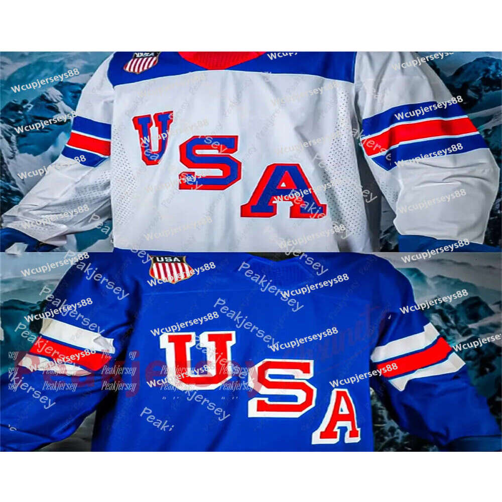 Personalized Custom Hockey Team USA 2026 Olympices Hockey Jersey Matthew Tkachuk Clayton Keller J.T. Miller Jason Robertson Tage Thompson Cole Caufield Jack Eichel