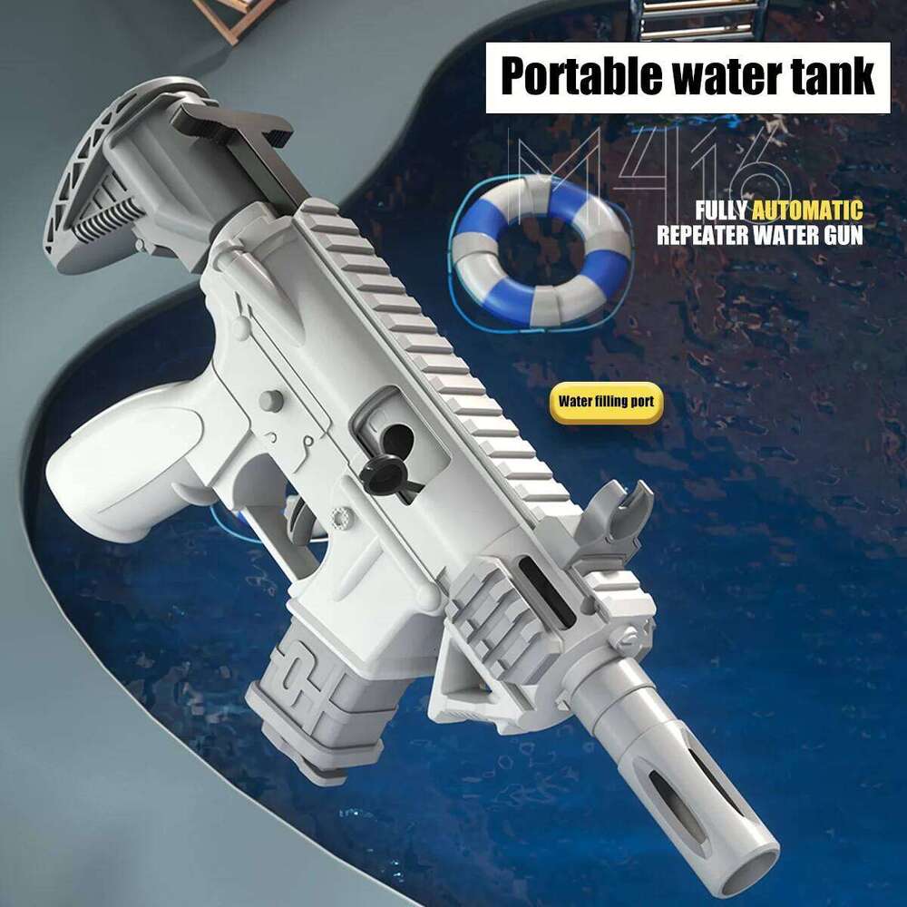 Water gun M416 Manual Continuous Version Spray Gun Children Adult Outdoor Swimming Pool Beach Outdoo Toy for Kids Boys Girls