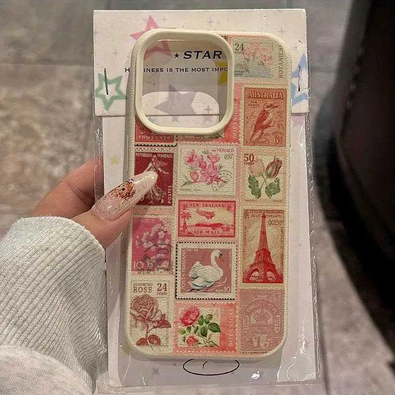 Vibrant Retro Stamp Lichee Design Phone Case For iPhone 17 16 15 14 Pro Max Plus Air 11 12 13 16 Plus XR XS 16E Shockproof Cover H251203