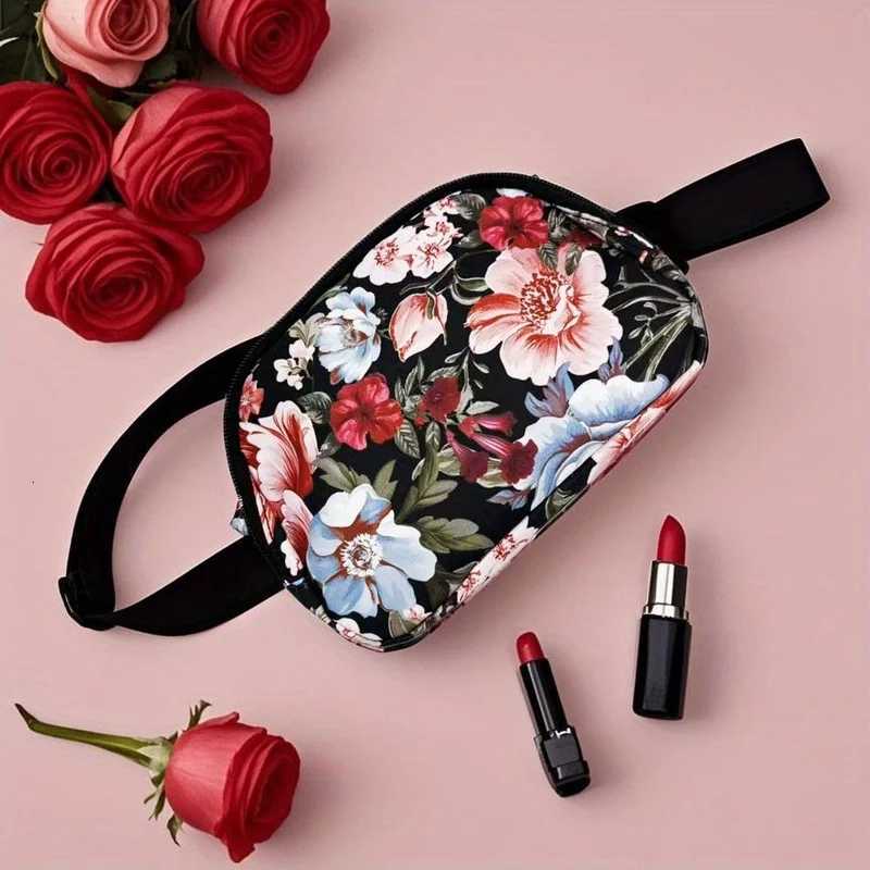 Fashionable printed large-capacity lightweight womens waist bag sporty portable single-shoulder bag and chest bag 1 PcsT251204