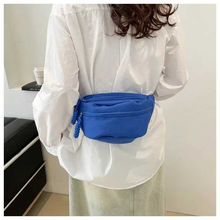 Canvas Running Waist Casual Fanny Packs Sport Chest Bag Banana bag for Women Sling Crossbody Waist Pack Half Moon Belt BagT251204