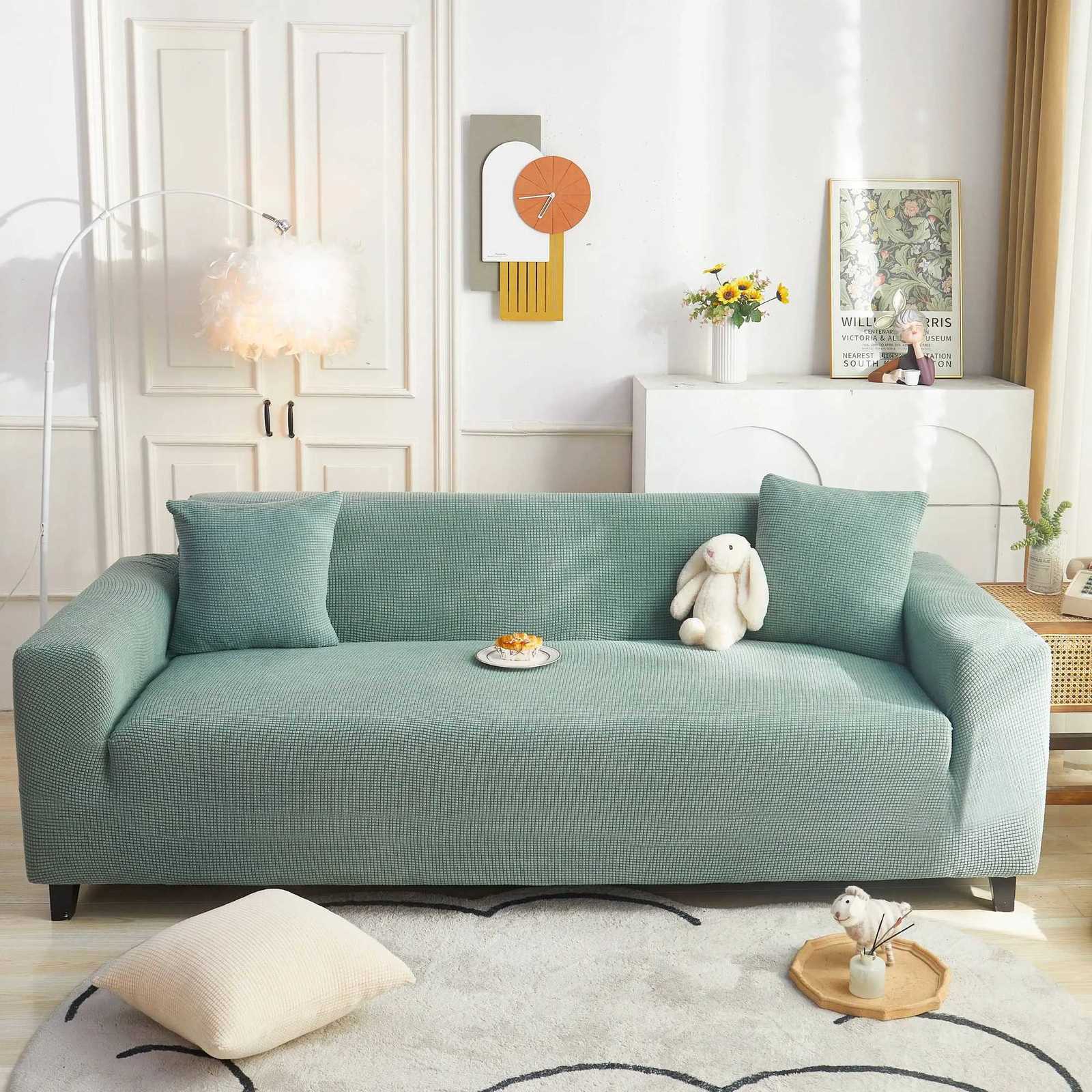 Elastic Adjustable Sofa Cover Non-slip Jacquard Armchair Sofa Pad Plaid Fabric Sofa Mat Sofa Covers For Living Room Decor M251204 - view 7