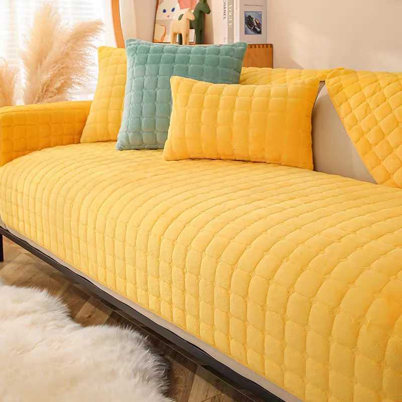 Flannel Sofa Cushion Four Seasons General Non-Slip Thickened Living Room Sofa Backrest Cover Modern Plush Seat Cushion M251204 - view 4