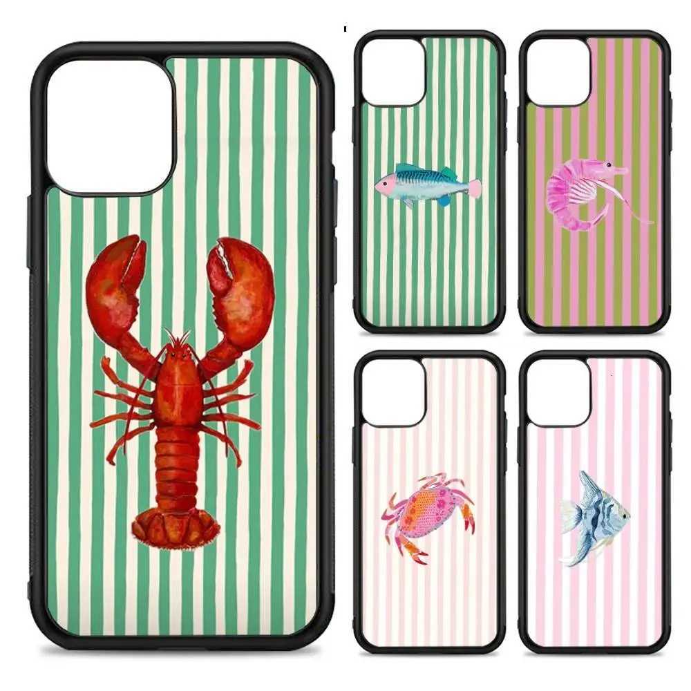 Marine life crabs lobsters Phone Case Silicone PCTPU For iPhone 11 12 13 14 15 16 17 Plus Pro Max Cover H251203