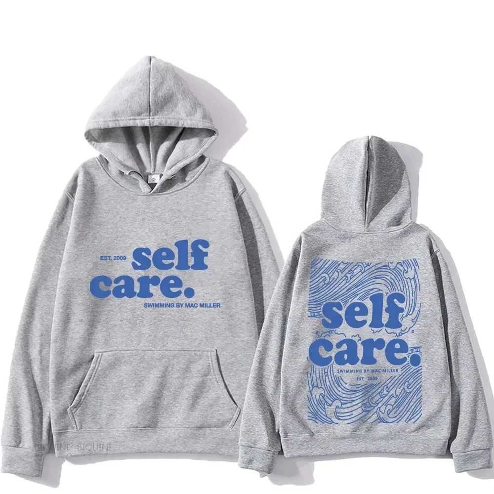 Heavy Mental Casual Men Sweatshirts Long Sleeve Winter Spring Hooded Pullovers Men Hip Hop Clothes Macc Miller Self Care Hoodies J251203