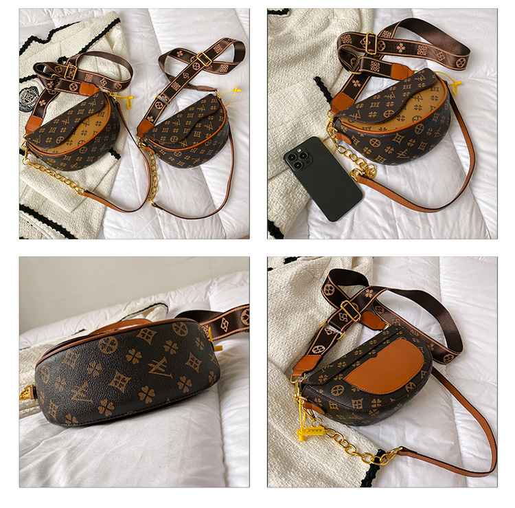 free shipping Designer Saddle Bags New Trendy Stylish Versatile Half-Moon Bag Casual Niche Women's Luxury High-Quality Purse