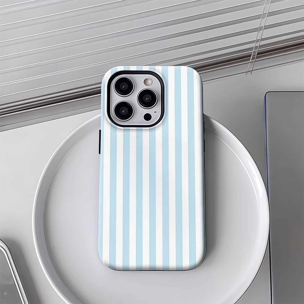 Light e White Vertical Stripes IPhone17 Must-Haves Phone Case for IPhone 17 16 15 14 13 Pro Max Plus Double-layer Back Cover H251203
