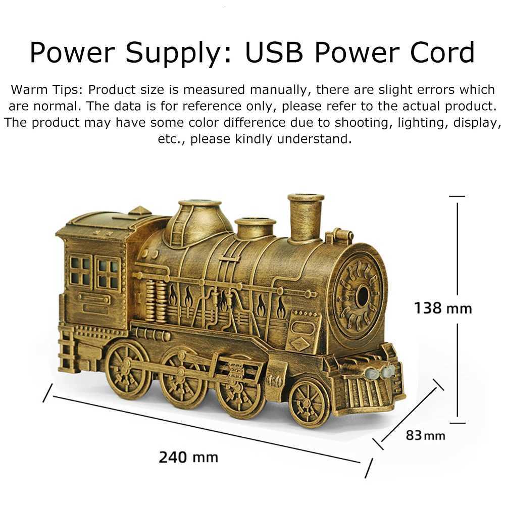 1PC USB Powered Small Train styling Ara Diffuser also Mini Air Humidifier with Ambient Lights and 2-ll Timing for He C251204