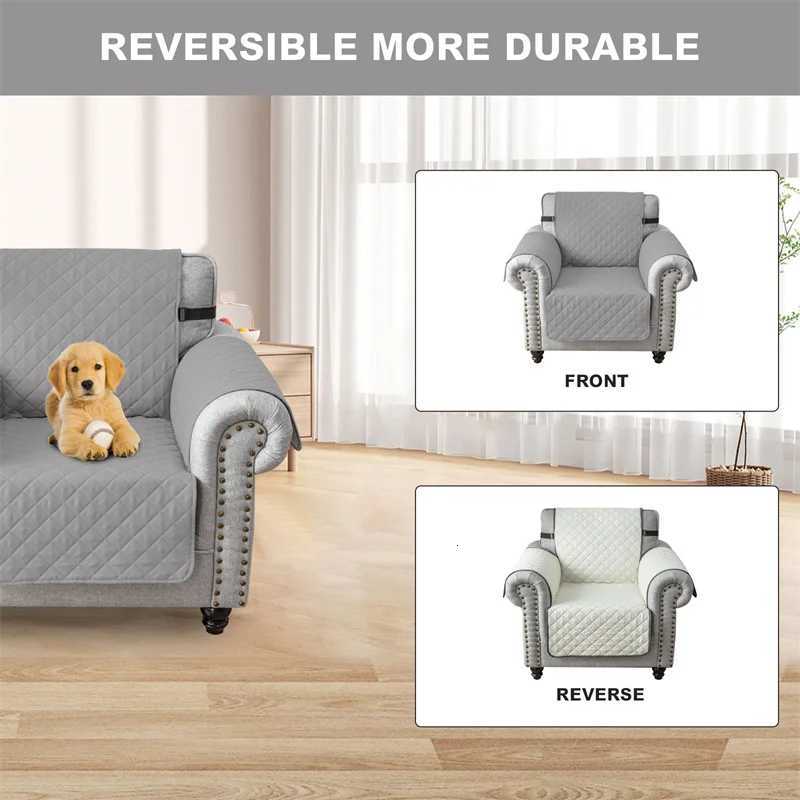 Quilted Armchair Sofa Cover Solid Color Non-slip Anti-wear Recliner Sofa Slipcover Solid Color Couch Cushion for Living Room M251204 - view 7