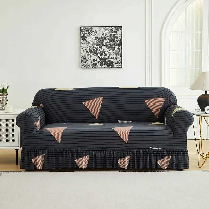 1pc Flower Printed hemline Elastic Sofa Cover Antidirty Spandex Sofa Cover Furniture Protector for Bedroom Living Room Decor M251204 - view 7