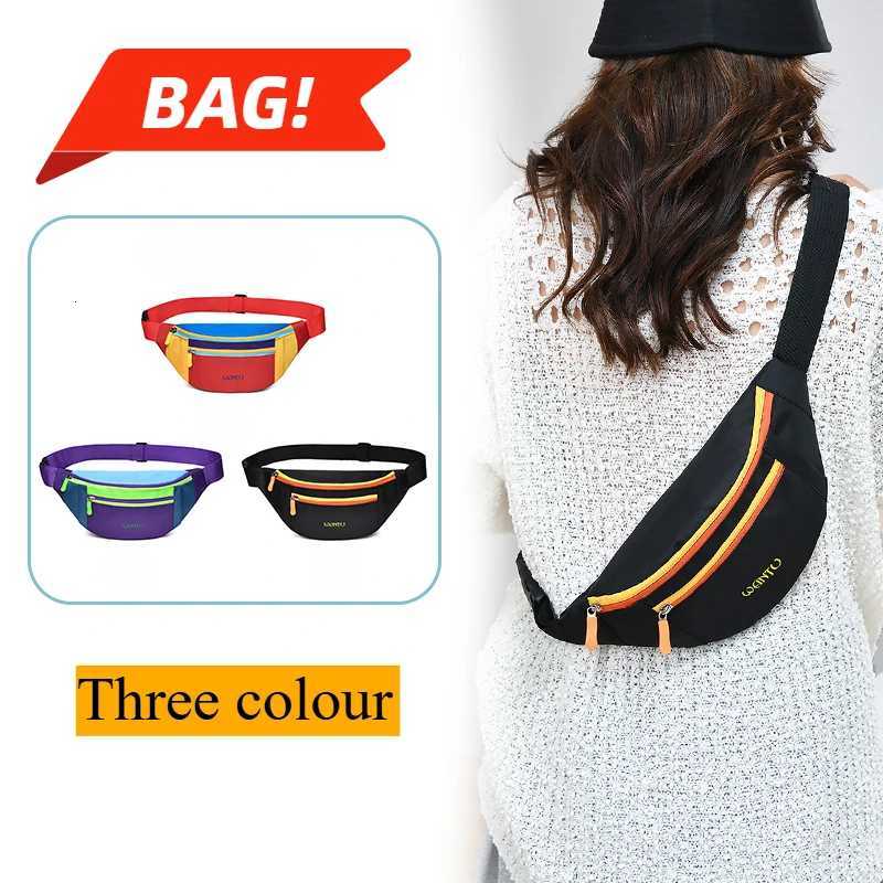 New Fashionable Color Blocking Versatile Womens Waist Bag Large Capacity Lightweight Casual Crossbody Bag Chest BagT251204