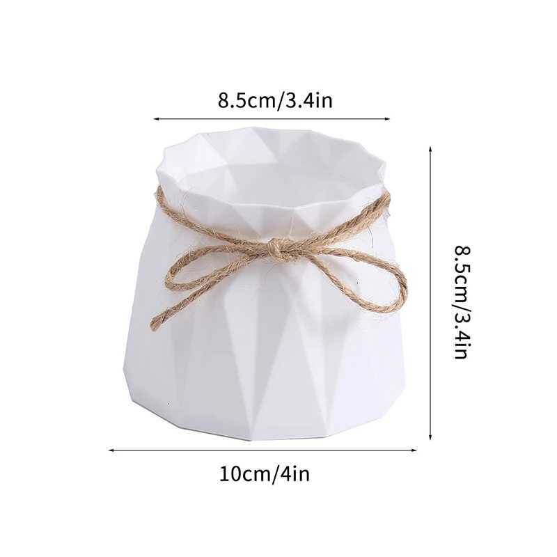 Modern Plastic Vases He Decoration Anti-ceramic Vases Imitation Rattan Flower Vase European Wedding Modern Decorations Basket H251204