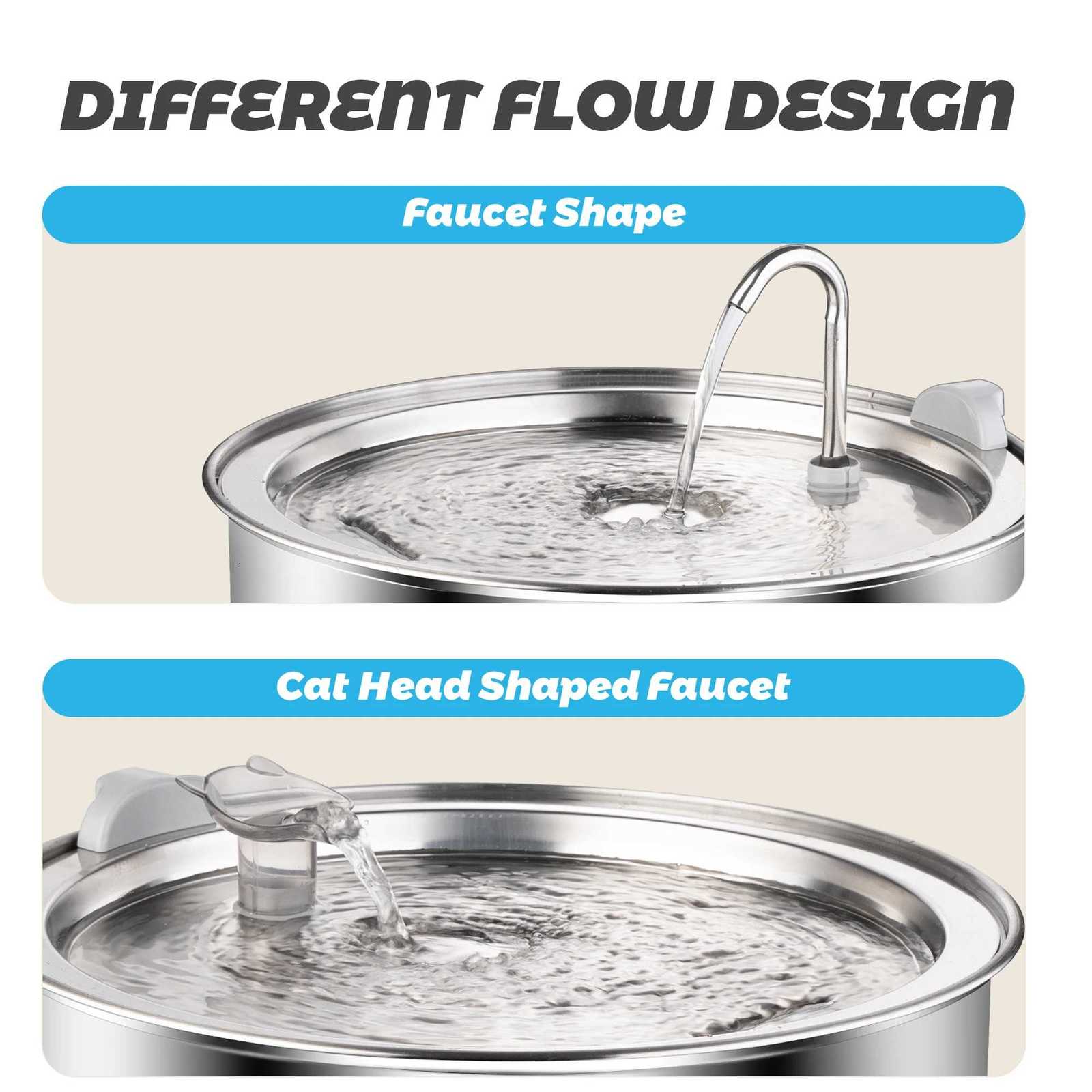 8L Large Capacity Stainless Steel Cat Water FountainPet Water Dispenser With FilterDog Drinking Fountain For Cats M251204 - view 7