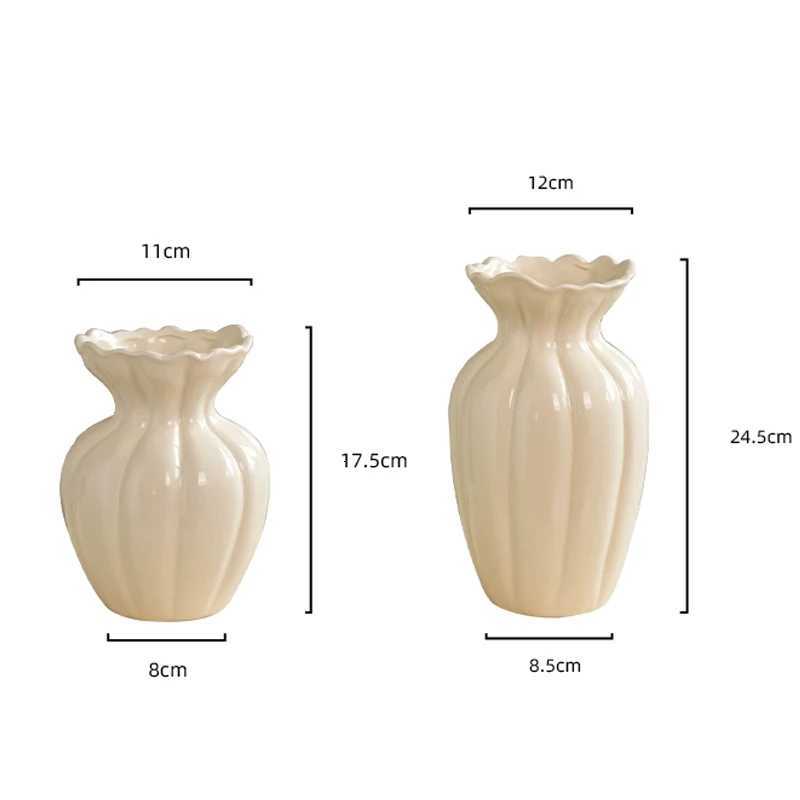 Creative Stripe Vases Decor Ceramic He Bedro Living Ro Study Flower Arrangement Table Decorations Style Vase 1Pc H251204
