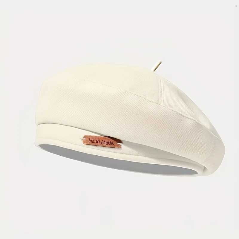 Maillard style French Beret Hats for Women Beige Beret hat Solid Color Cotton Beret Cap for Womens Girls LadyXJ251204 - view 6