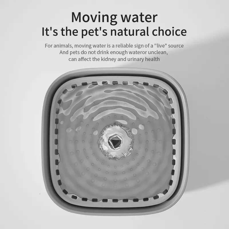USB Pet Water Dispenser Automatic Electric Cat Dog Water Fountain with Filter Quiet Recirculating Drink Bowl Pump Pet Water Bowl M251204