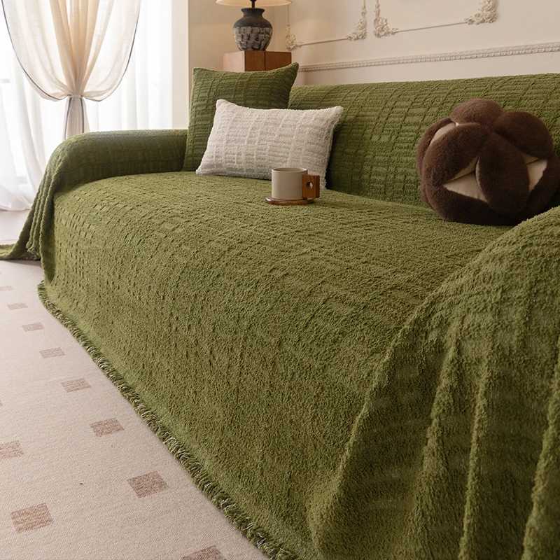 1PC Sofa Cover Thickened Autumn and Winter Solid Color Non-slip Wear-resistant Warm and Dustproof Seat Cushion Home Textile M251204 - view 4