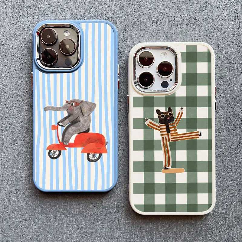 Simple Cute Green And White Plaid Silicone Phone Case for Iphone 13 12 11 Pro Max 16 15 14 Pro Max Plus XR XS X SE2 Cover H251203
