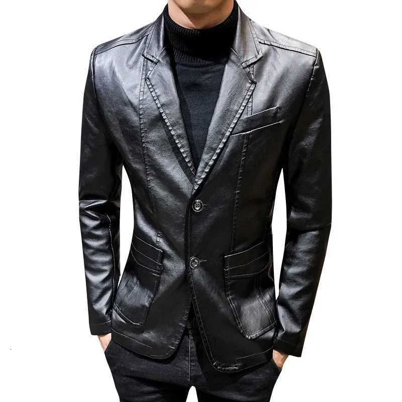 Leather Rider PU Jacket Men Casual Outwear Windbreaker Motorcycle Leather Jackets Business Male High Quality Business JacketT251204