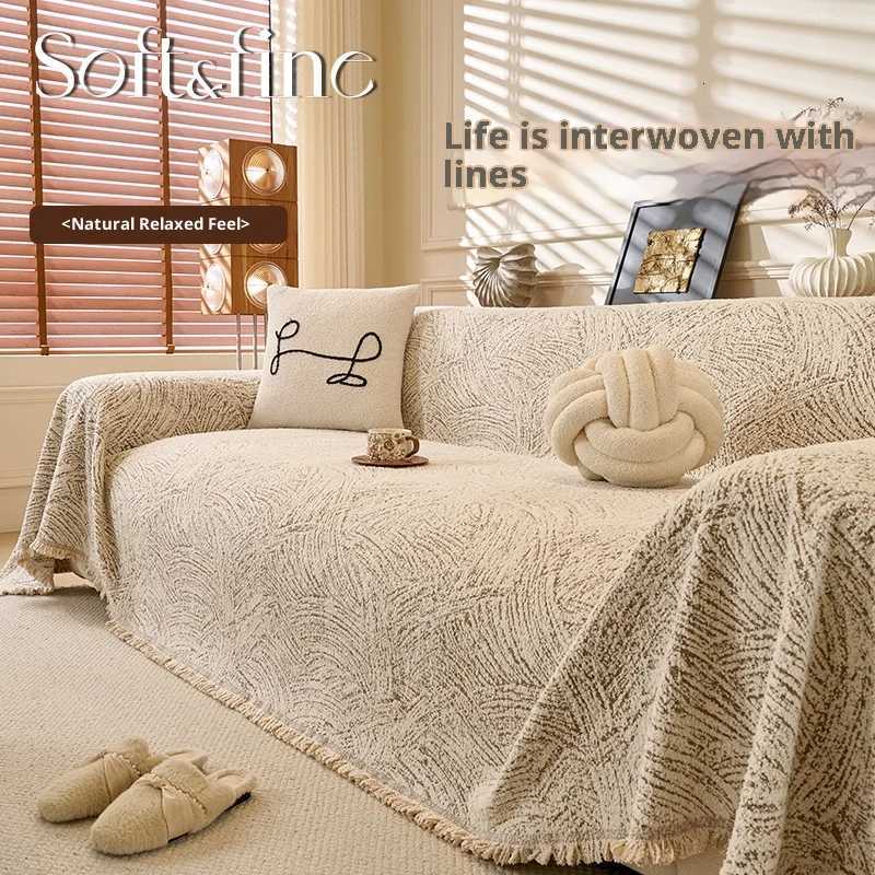 Modern Chenille Sofa Cover 2024 Reversible Cat Proof with Elegant Stitch for 2/3/4 Seater Couch M251204 - view 7