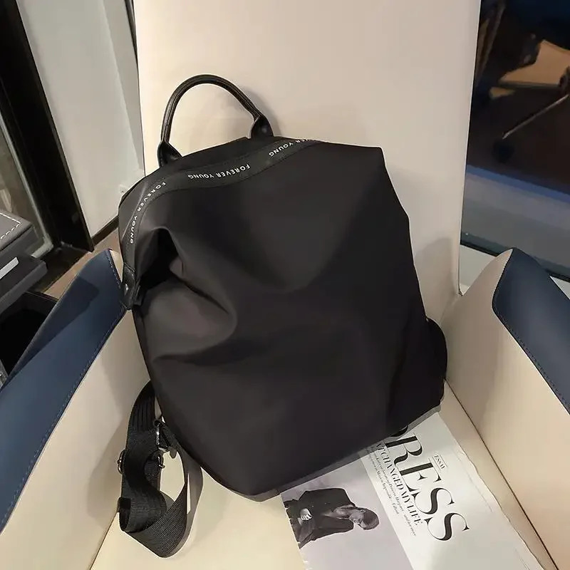 Of The Season Fashionable Minimalist Nylon Canvas Backpack Universal Double Shoulder Bag for Books Simple Versatile 251201