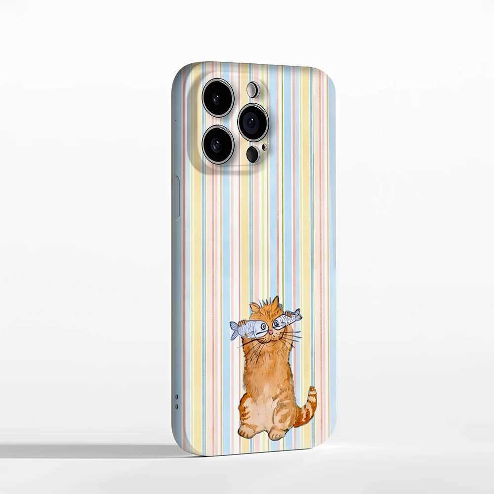 Cat with Fish IPhone17 Must-Haves Phone Case for IPhone 17 16 15 14 13 12 28 Pro Max Plus Double-layer Back Cover H251203