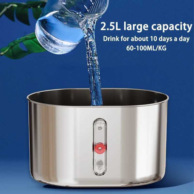 Cat Fountain Automatic Recirculating Cat Water Dispenser Ultra Quiet Pump Pets Cat Water Feeder with 304 Stainless Steel Faucet M251204