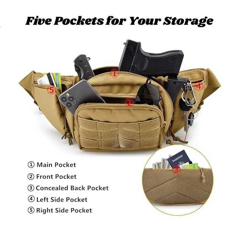 Outdoor tactical suit chest combat camping sports hunting sports shoulder straps waist bag backpack for menT251204