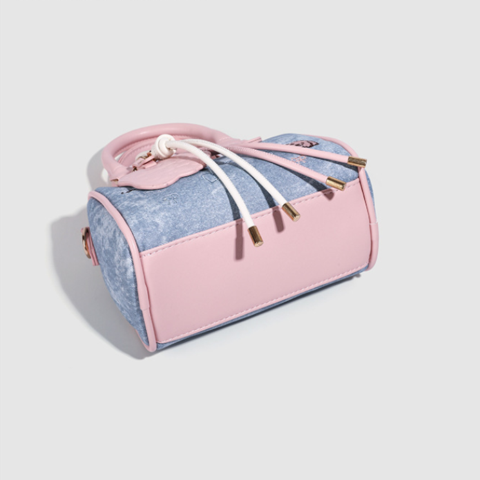 Free shipping Designer bag Pink and blue color matching cute pet print mini bag hanging decoration detail design cute and versatile crossbody bag