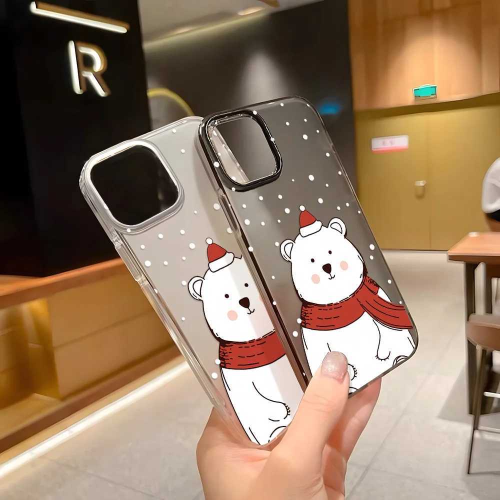 Cute Cartoon Christmas Phone Case for iPhone 11 Case iPhone 16 15 13 12 14 Pro Max Plus 13 12 Mini Shockproof Clear Matte Cover H251203