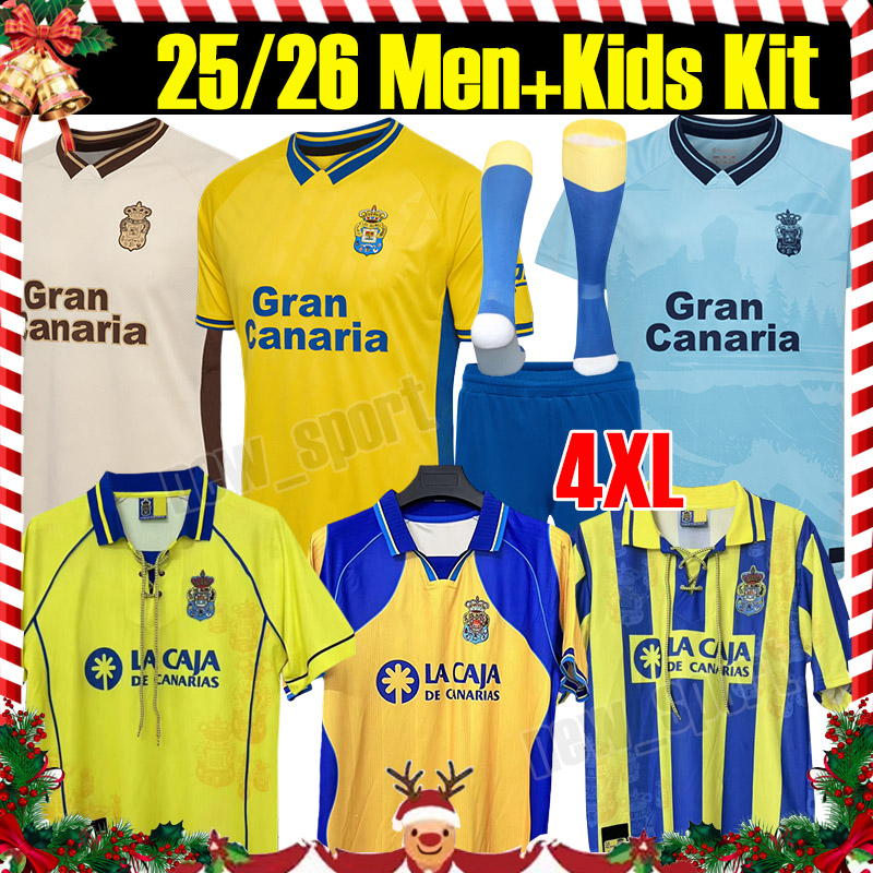 4XL 2025/26 UD Las PaLmass Soccer Jerseys Fans Version SANDRO MARC MATA KIRIAN LOIODICE VITI HERZOG MARVIN Home Away men kids kits socks uniforms football shirts