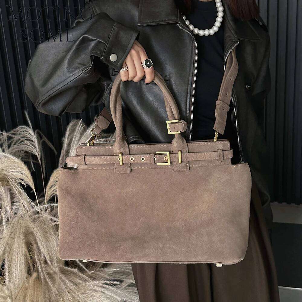 Luxury Bag Designer Shoulder Bags Totes Hobo Motingsome Natural Suede Bag Women Designer Roomy Casual Tote Crossbody Fashionable Handbag And Purses Ne