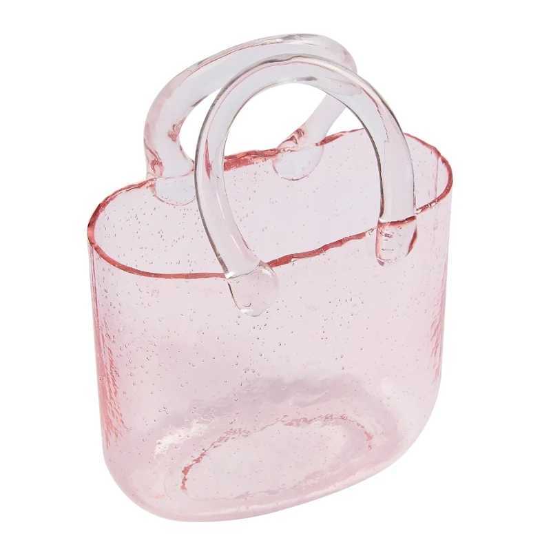 Clear Vase Fish Tank Tote Bag Flower Handbag Bag Vase Desktop Centerpiece for School Off Bedro Decor Drop Sing H251204