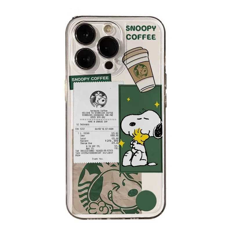 Cute Cartoon S- coffee Clear Phone Case For iPhone 11 12 13 14 15 16 17 Pro Max 16 Plus Air XR X Funny Anti-Fall Cover H251203